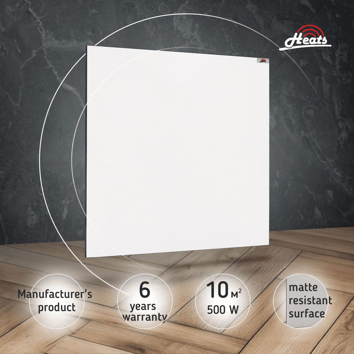 Ceramic Heater Heats 500 White
