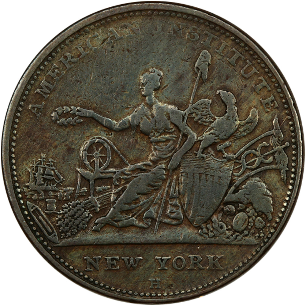 1833 Hard Times Token, American Institute, Robinson's Jones Attleboro MA