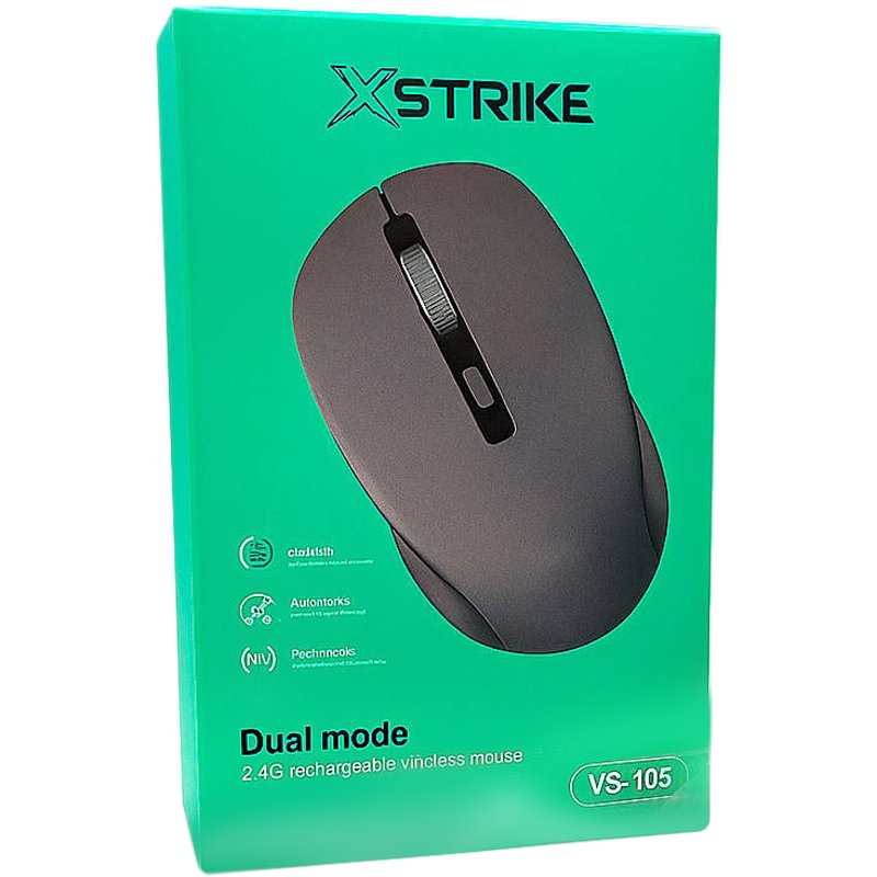 Бездротова миша STRIKE XS-105 BT+2,4Ghz 1600dpi Black
