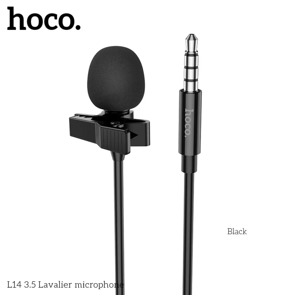 Мікрофон Петлічний HOCO L14 3.5 Lavalier microphone AUX3,5/2m