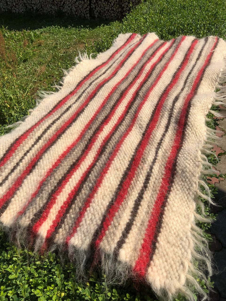 Доріжка у смужку малинова