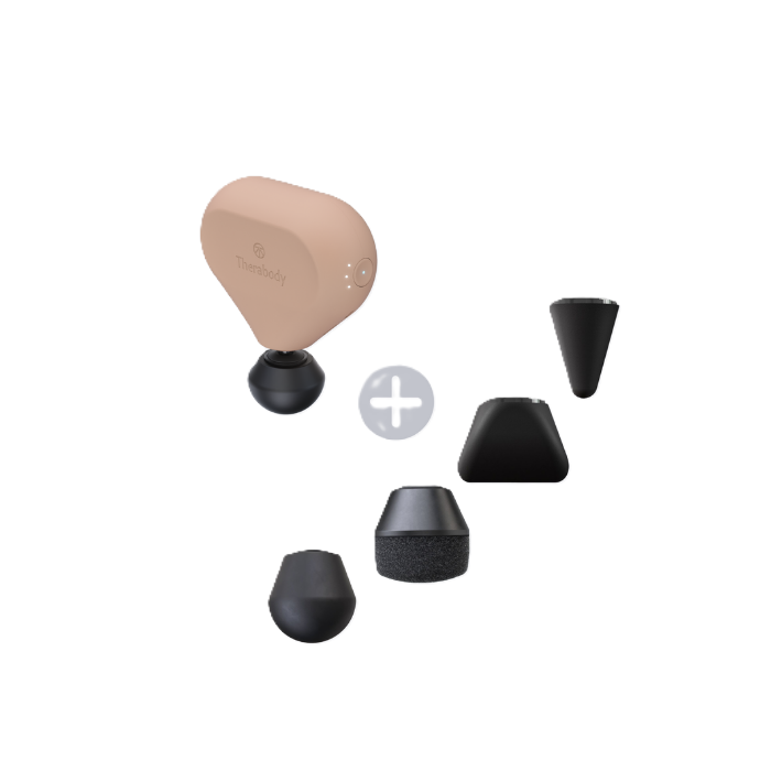 Комплект Перкусійний масажер Theragun mini, 2-е покоління + 4 додаткові насадки