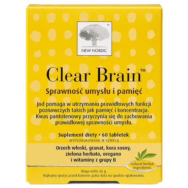 New Nordic Clear Brain для розумової діяльності та концентрації - 60 таблеток