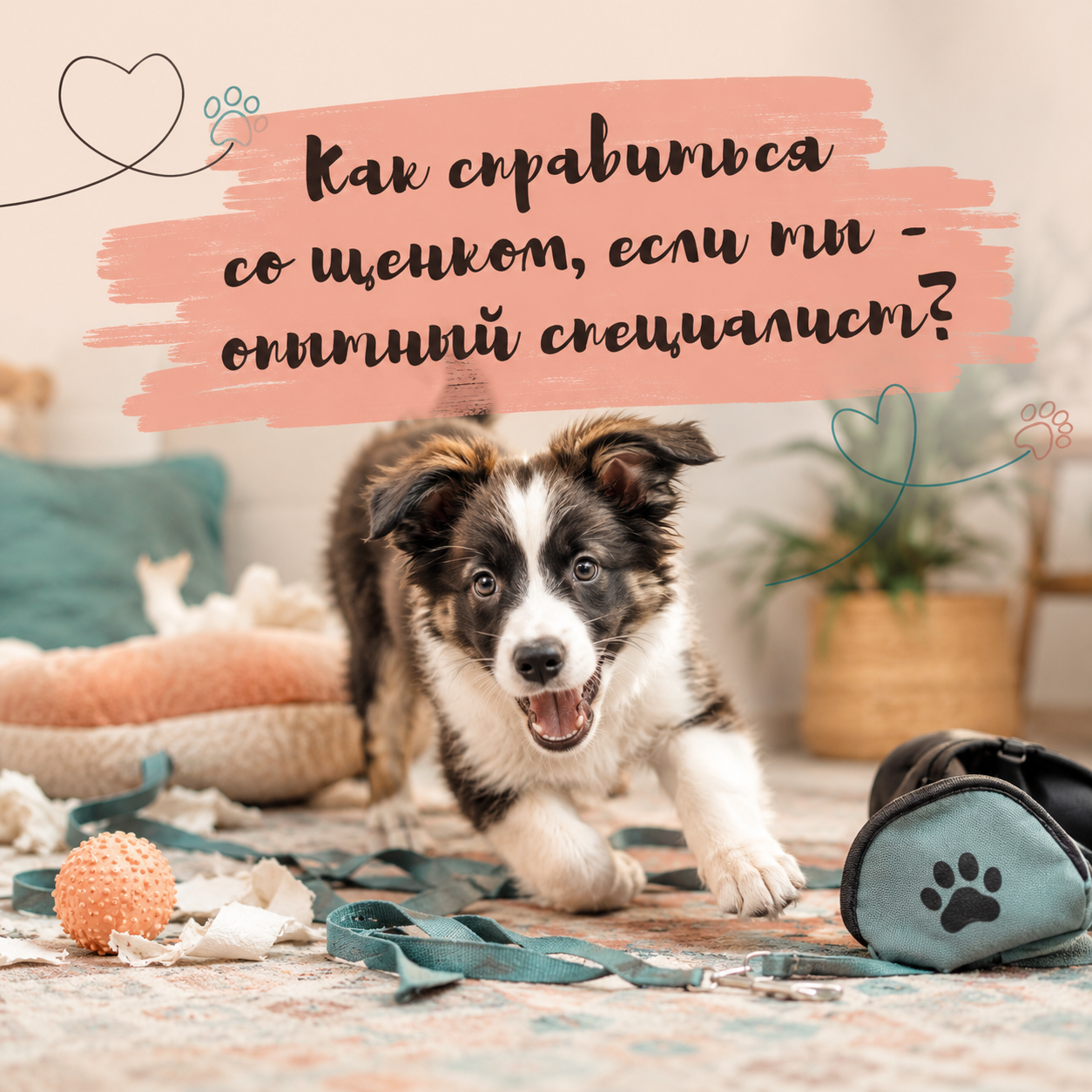Как справиться со щенком, если ты - опытный специалист?