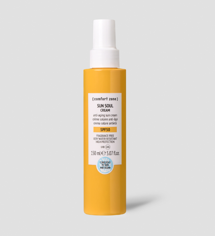 SUN SOUL CREAM SPF50 - АНТИВІКОВИЙ ВОДОСТІЙКИЙ СОНЦЕЗАХИСНИЙ КРЕМ SPF50