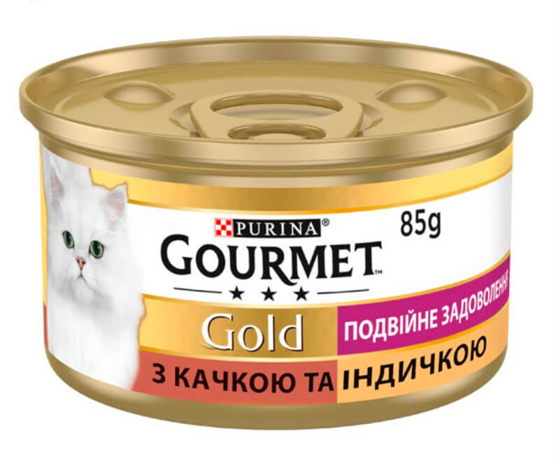 ГурмеГолд З качкою та індичкою Шматочки у підл.Конс/кот 85г
