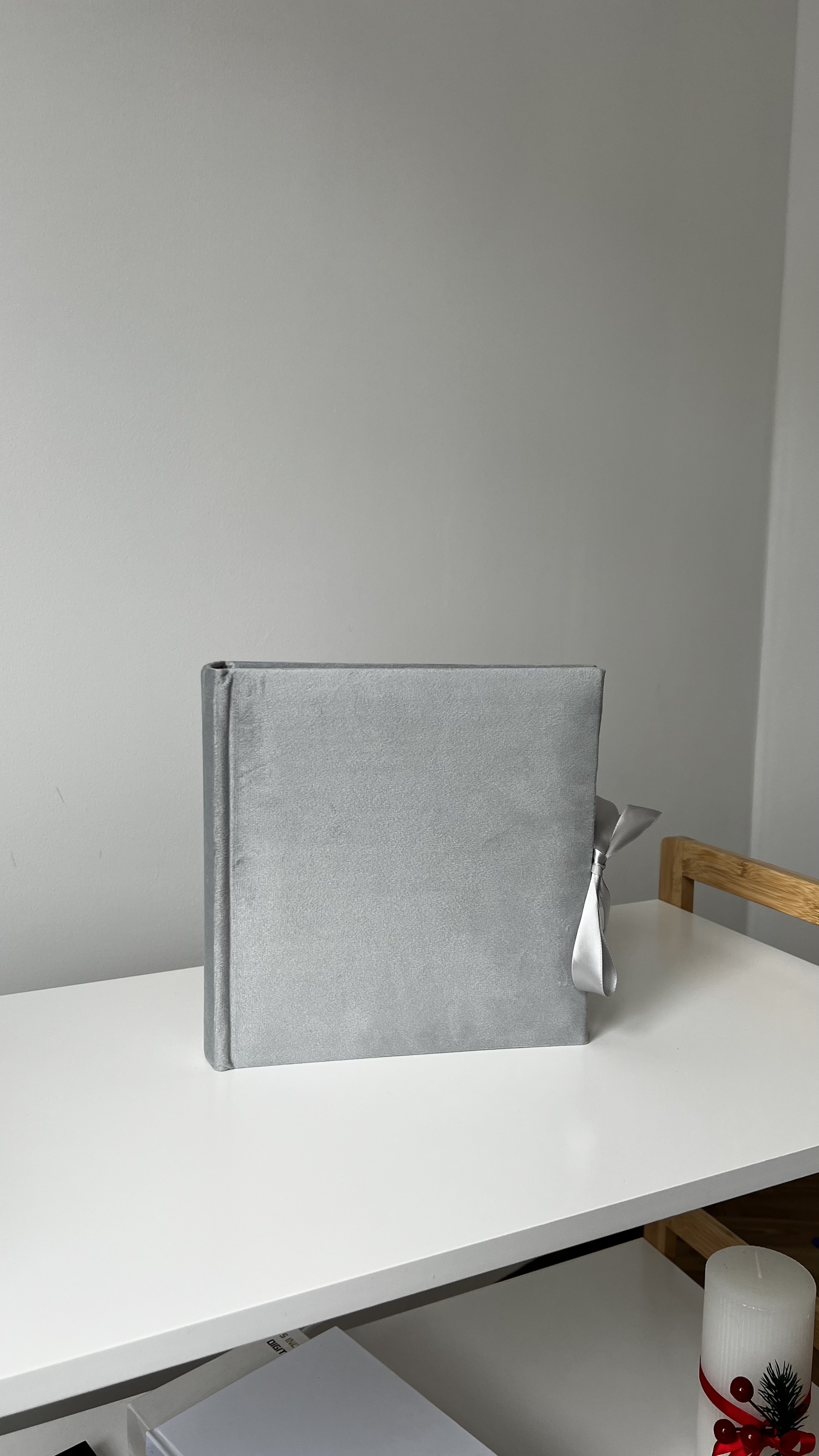 Файликовий велюровий альбом на 200 фото сірого кольору