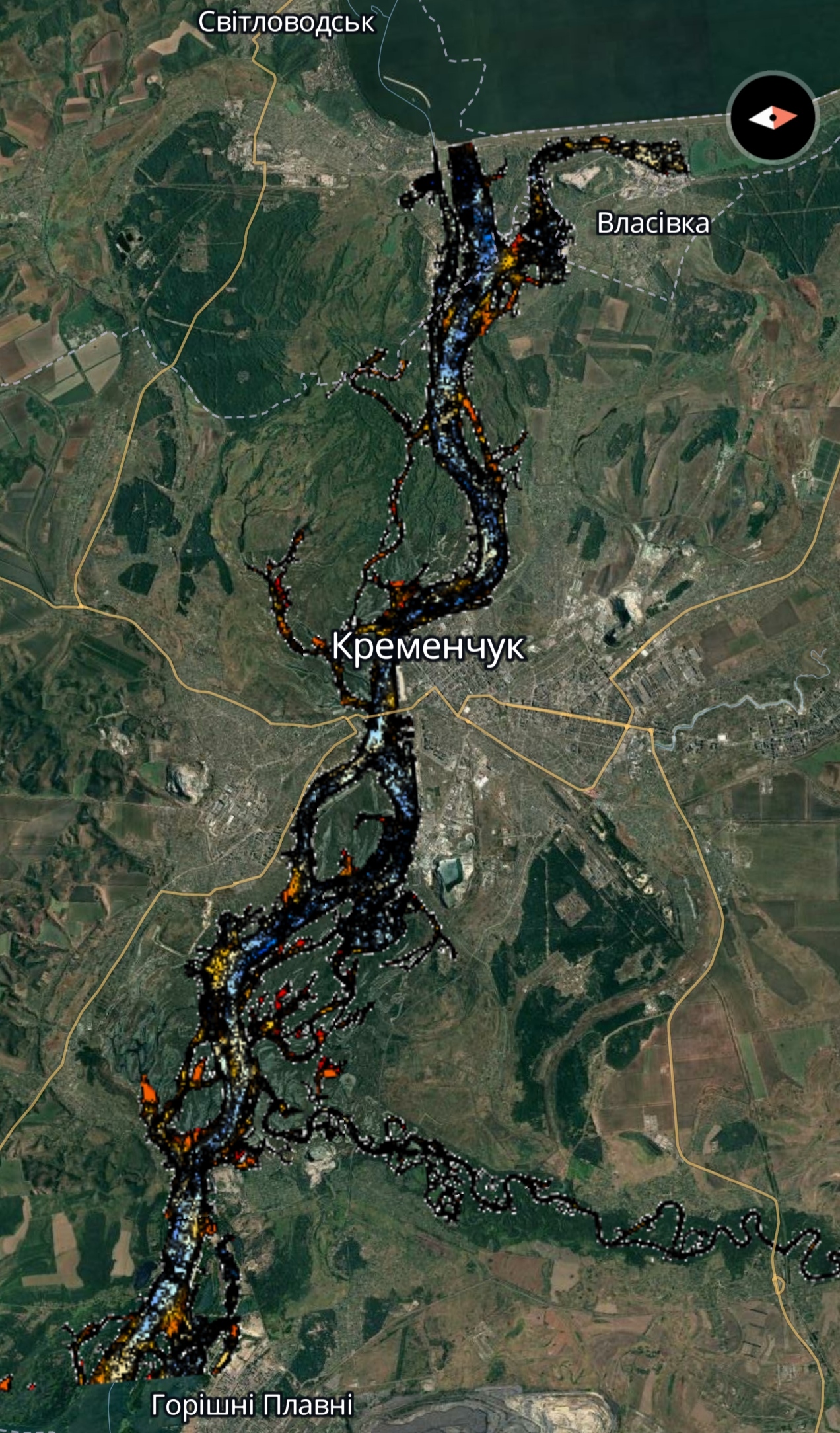 Кам'янське Водосховище + р. Псел (Світловодськ-Горішні Плавні) 