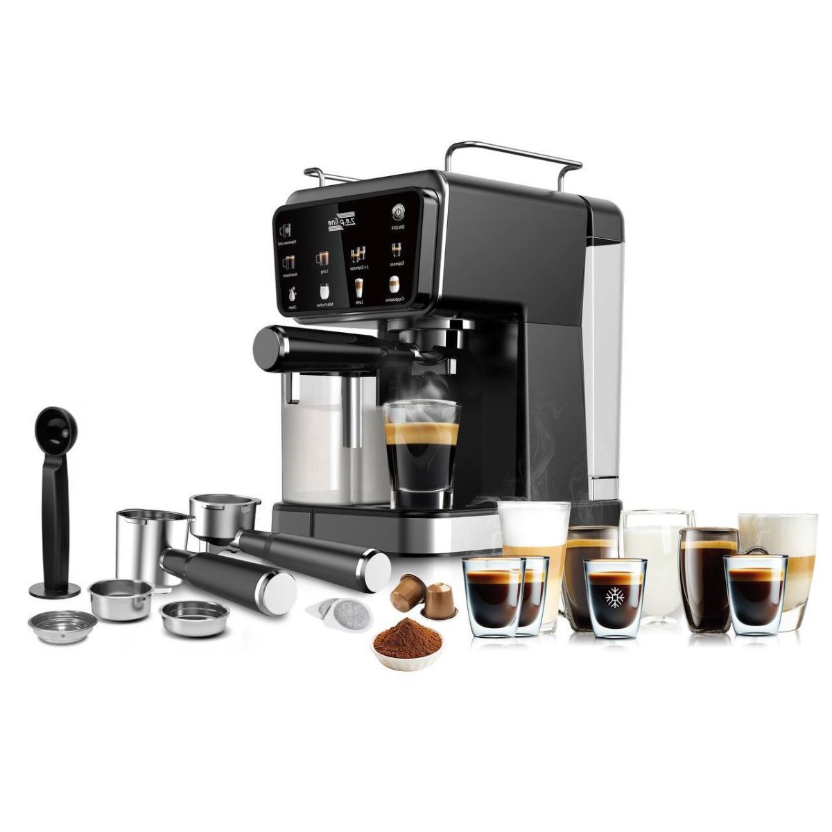 Кавомашина Zepline ZP-6803, 3000 Вт, 20 Bar, 8 напоїв, ESPRESSO COOL