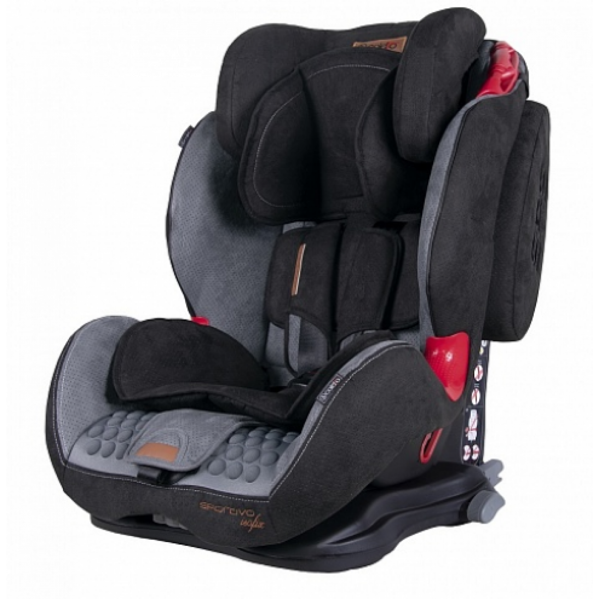 Автокрісло Coletto Sportivo Isofix 9-36 grey/black, сірий/чорний