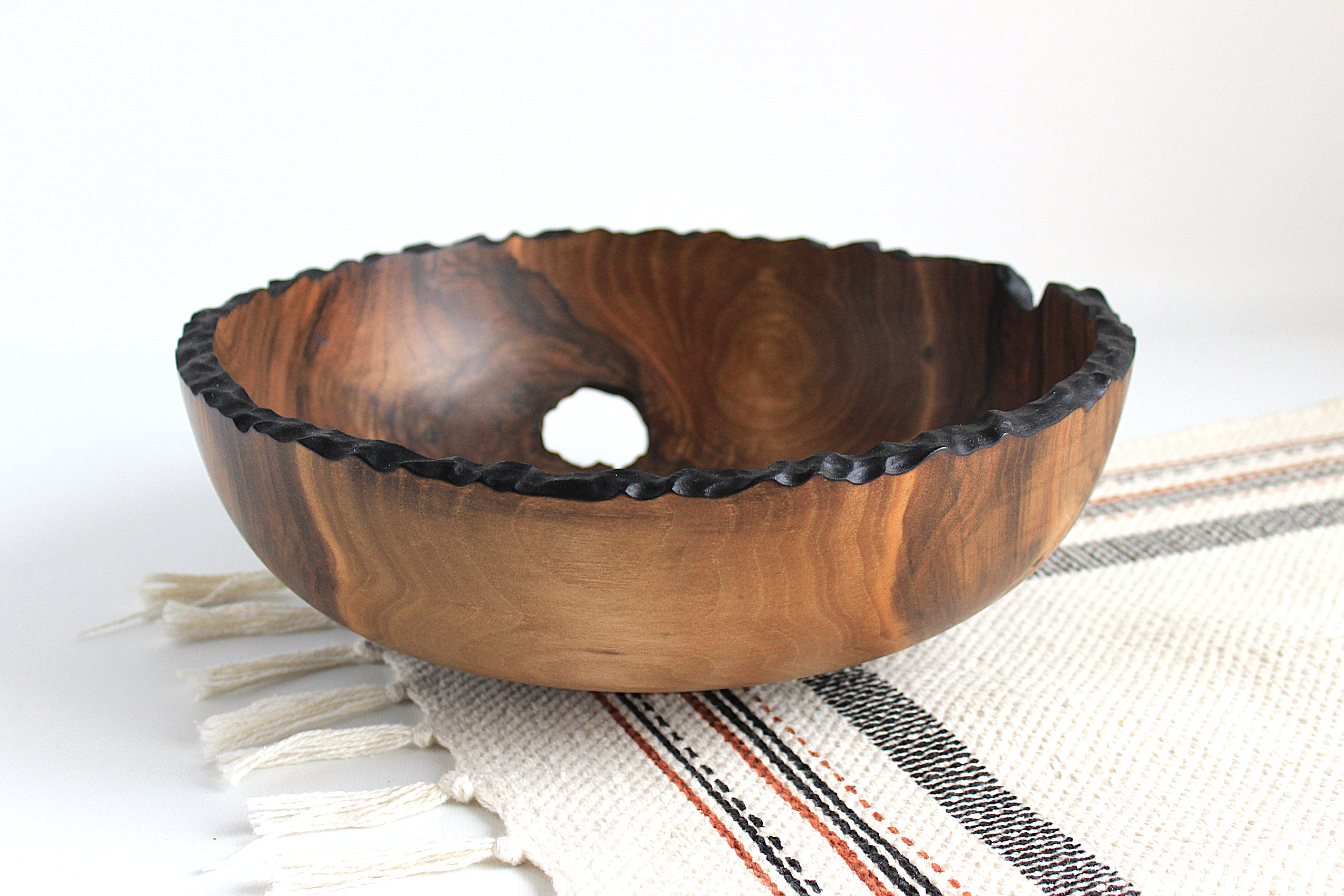 Миска для фруктів з натурального дерева