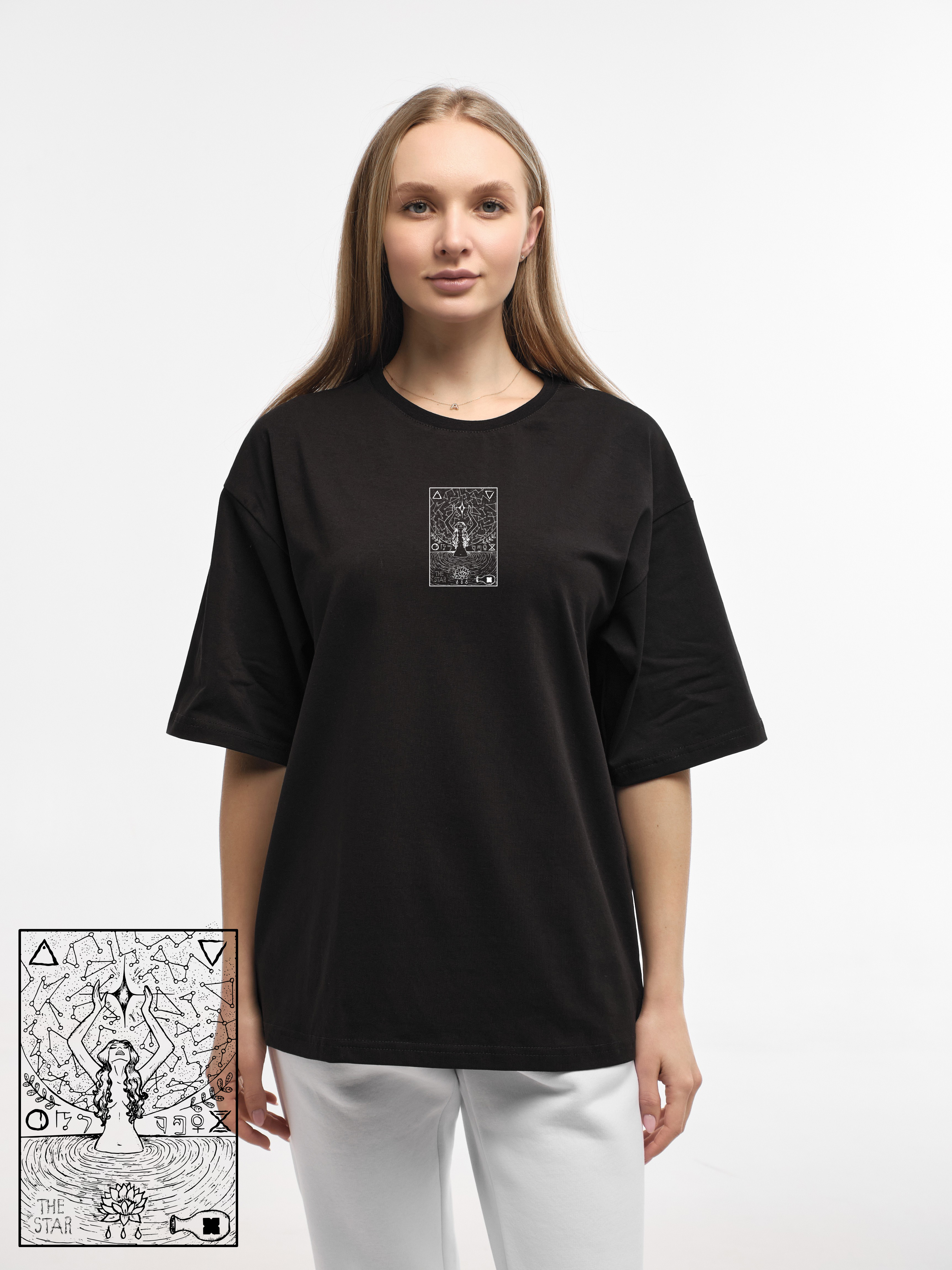 T-SHIRT TAROT "THE STAR" | BLACK EMOTION | XT1