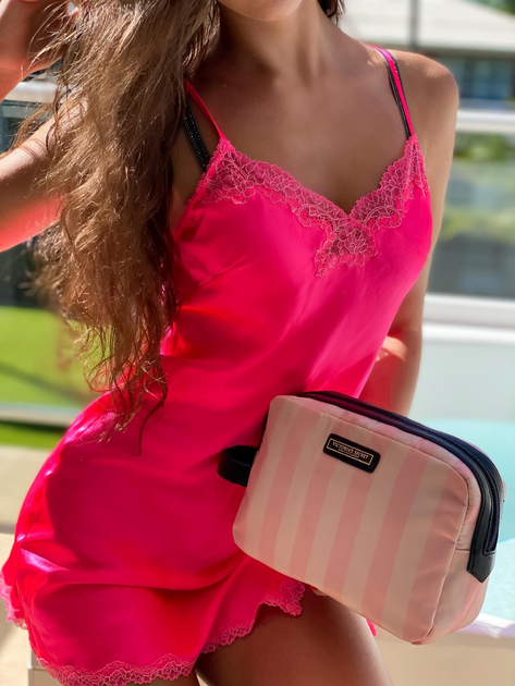 Середня Косметичка VS Beauty Glam Bag в рожеву полоску
