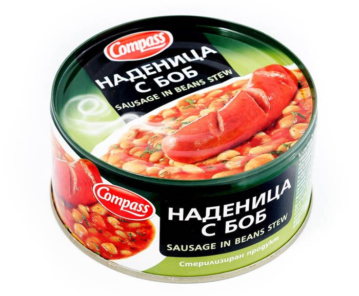 🇧🇬 "COMPASS" Колбаса с фасолью, 300 гр.
