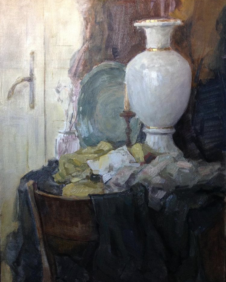 Searching for Muse Painting, 2018, 90x70 sm, oil on canvas