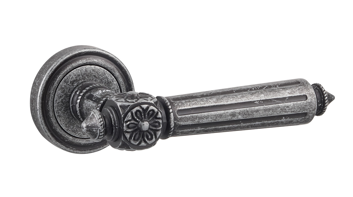 Ручка дверна SIBA Rimini античне срібло на розетці R06