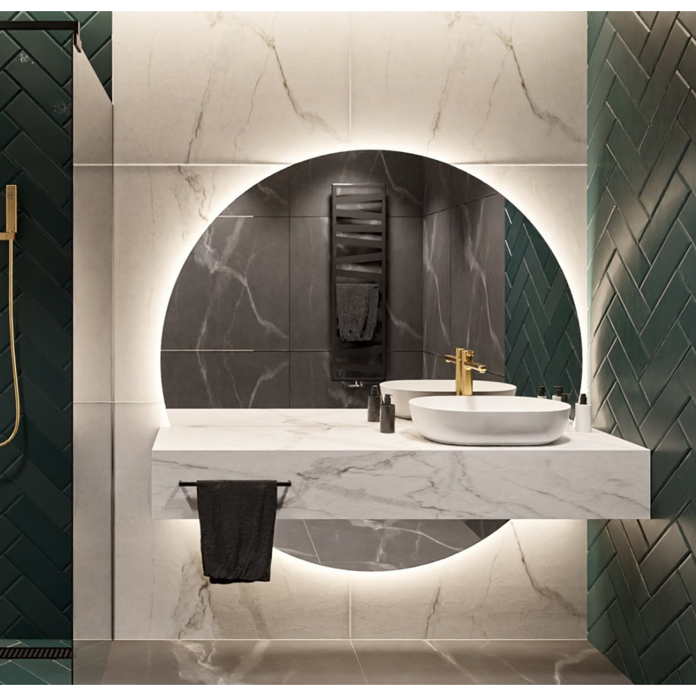 Дзеркало з двух частин з LED підсвіткою "Perla plus"