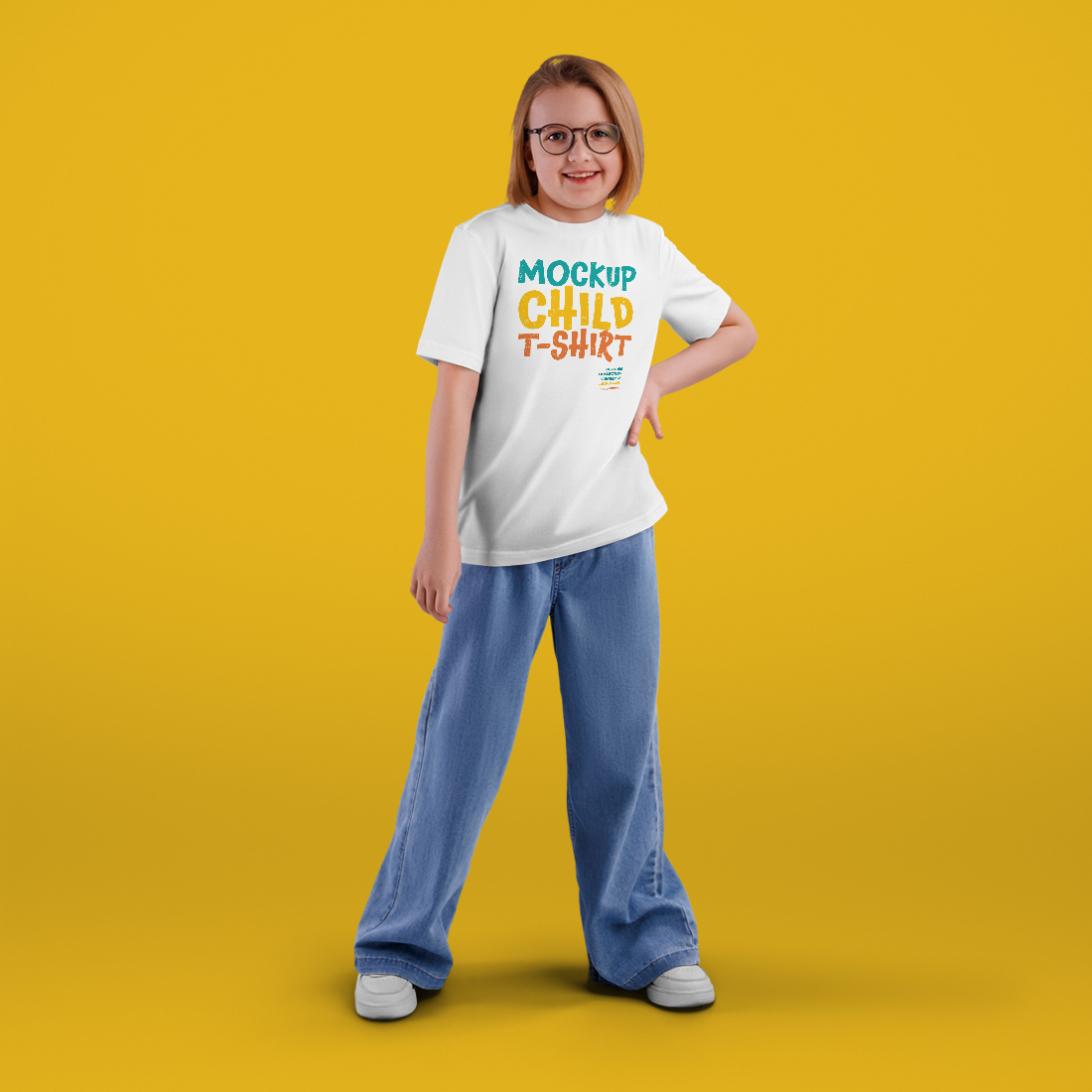 8 Mockups of a Children's T-shirt-copy