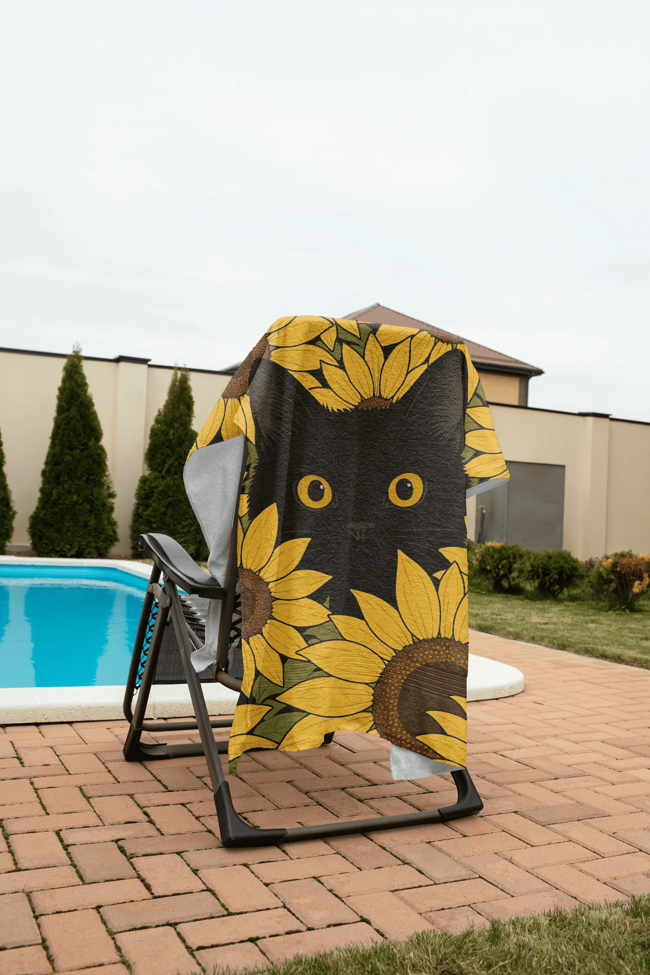 Рушник "Кіт та соняхи"