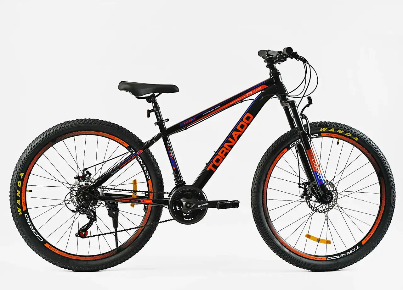 елосипед Спортивний Corso 27.5`` дюймів «TORNADO» TR-27029 (1) рама сталева 15.5’’, перемикачі Shimano, 21 швидкість, зібран на 75%