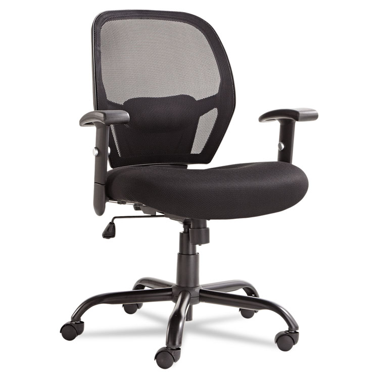Alera® Merix Series Mesh Big/Tall Mid-Back Chair, Black