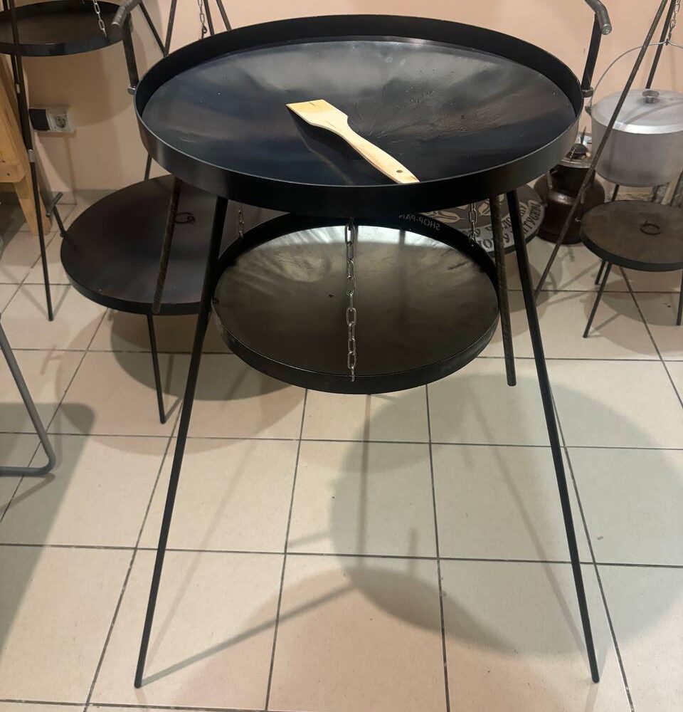 Сковорода з диска 50 см + підставка для розведення вогню (садж) на ніжках