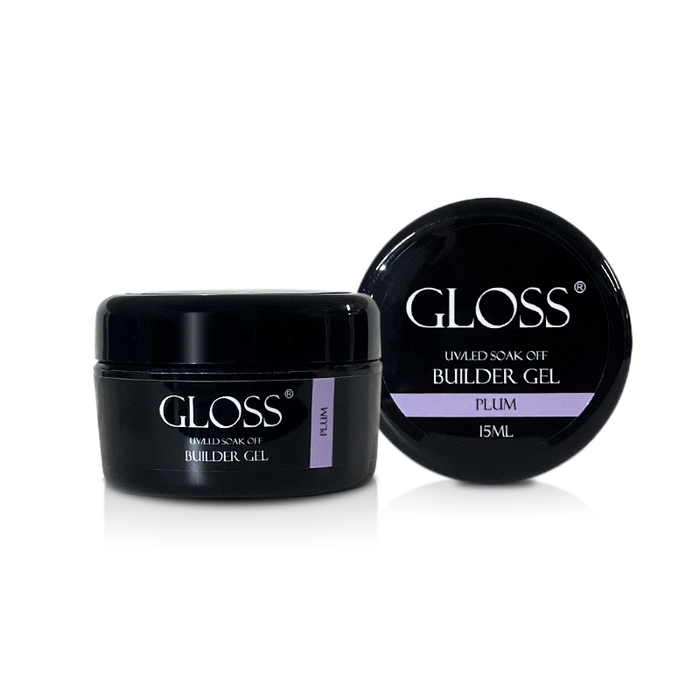 Однофазний гель Builder Gel GLOSS Plum, 15 мл