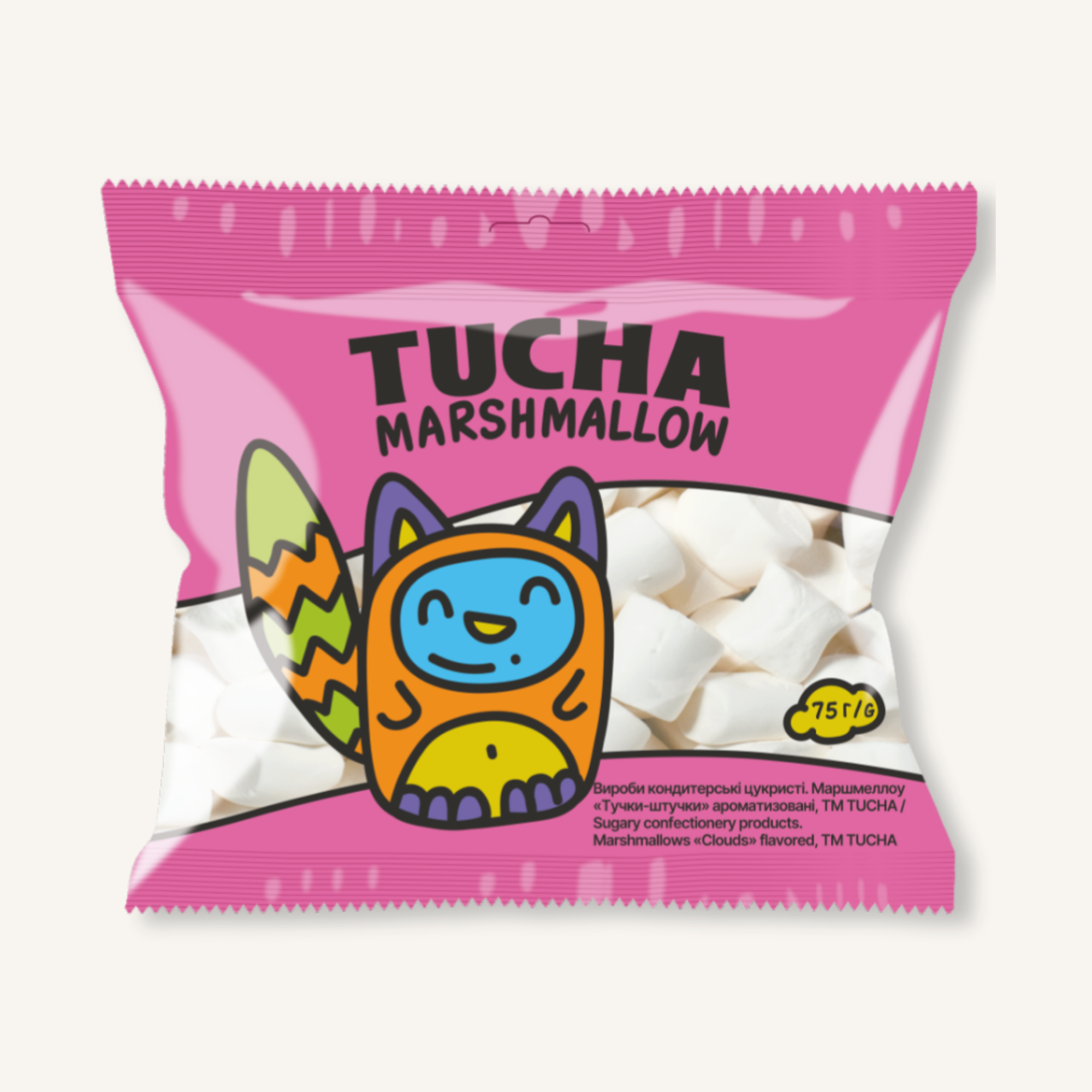 Маршмелоу ТМ TUCHA «Тучки-штучки» з ароматом пломбіру та ванілі