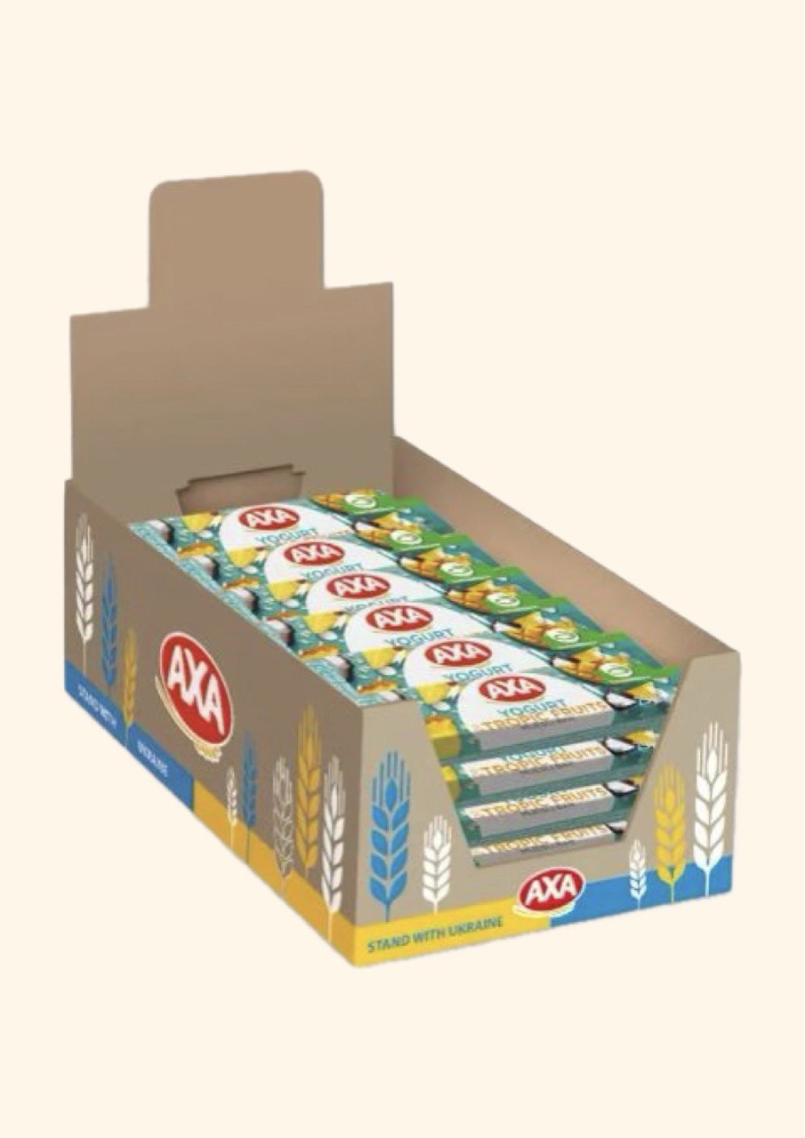 АХА Батончик зі смаком йогурту та з тропічними фруктами 25г