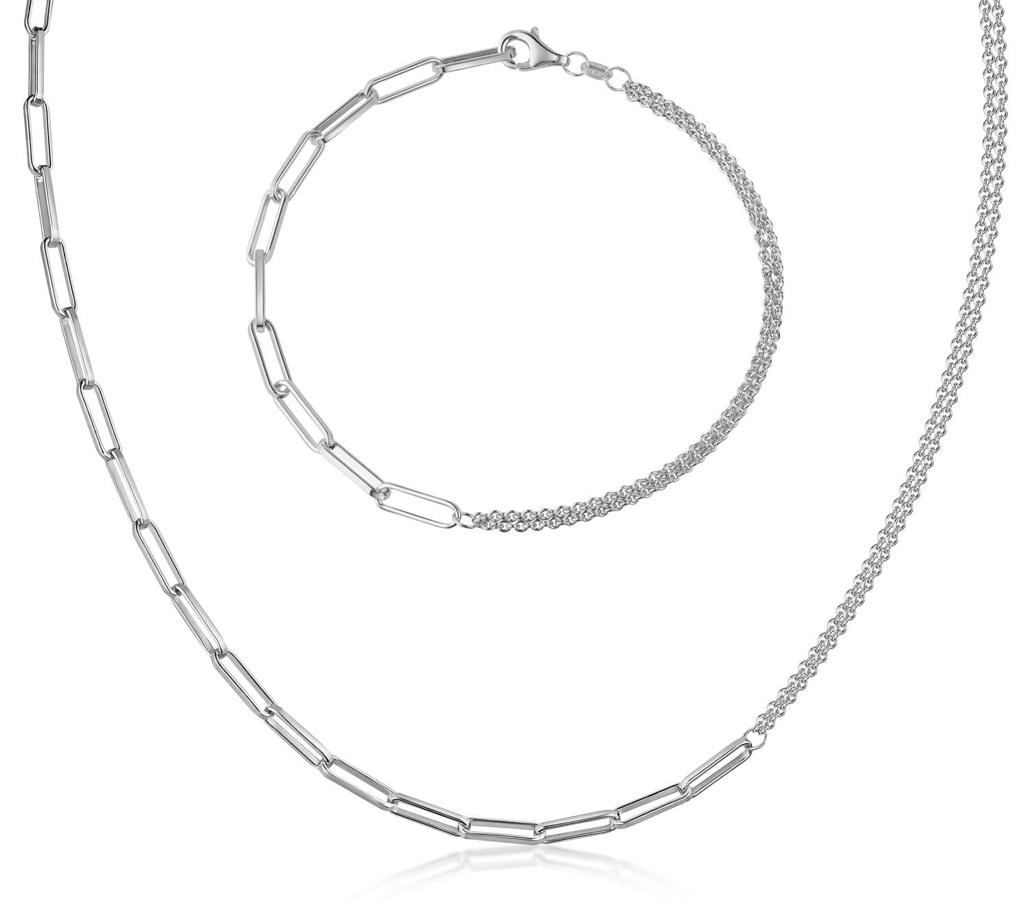 Verbundene Momente Schmuckset - Collier & Armband im harmonischen Design
