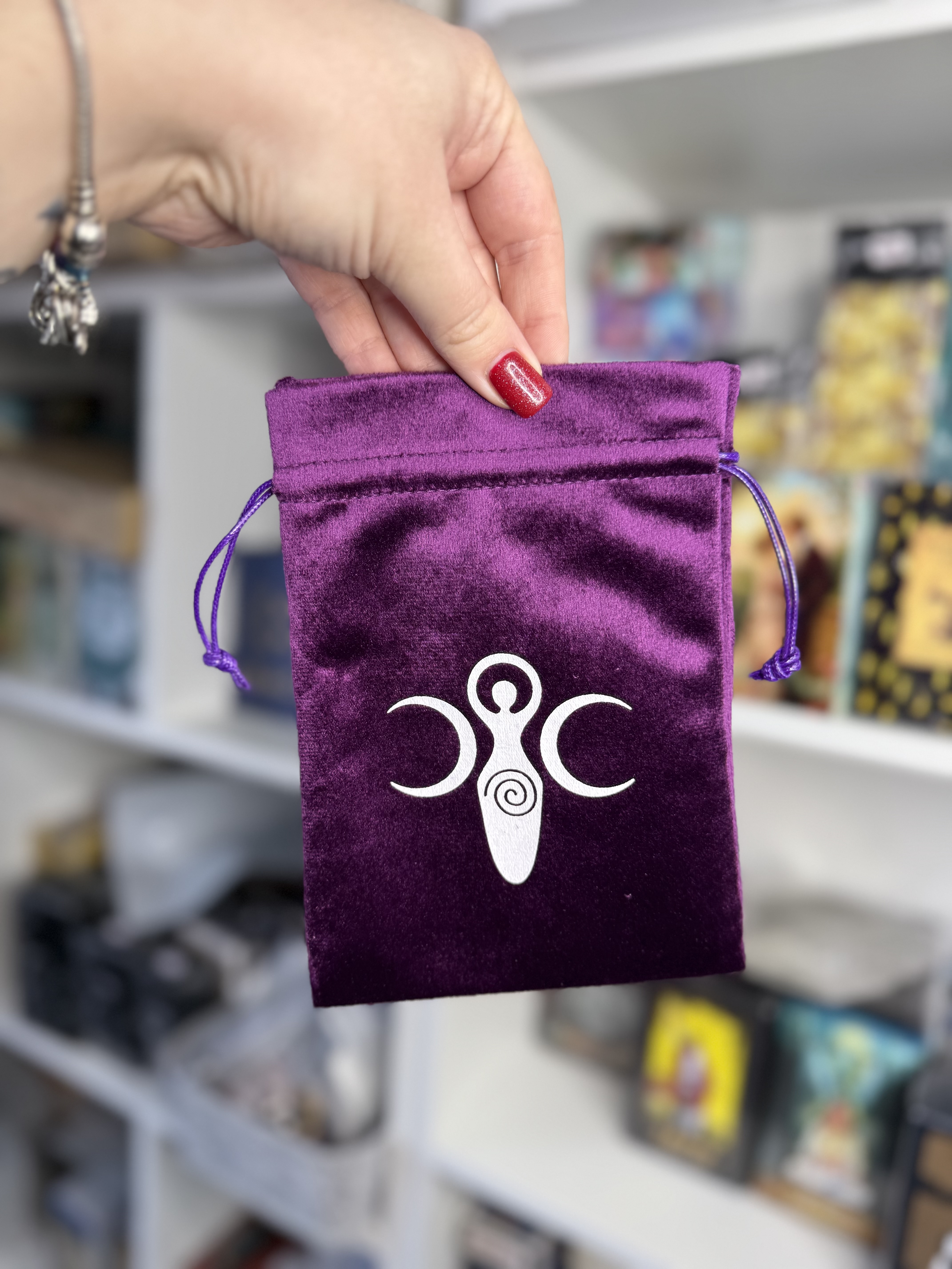 Оксамитовий мішечок «Вікка» фіолетового кольору