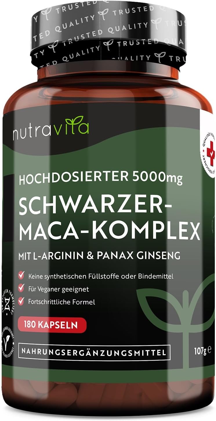 Nutravita Black Maca Complex - 180 Веганських Капсул