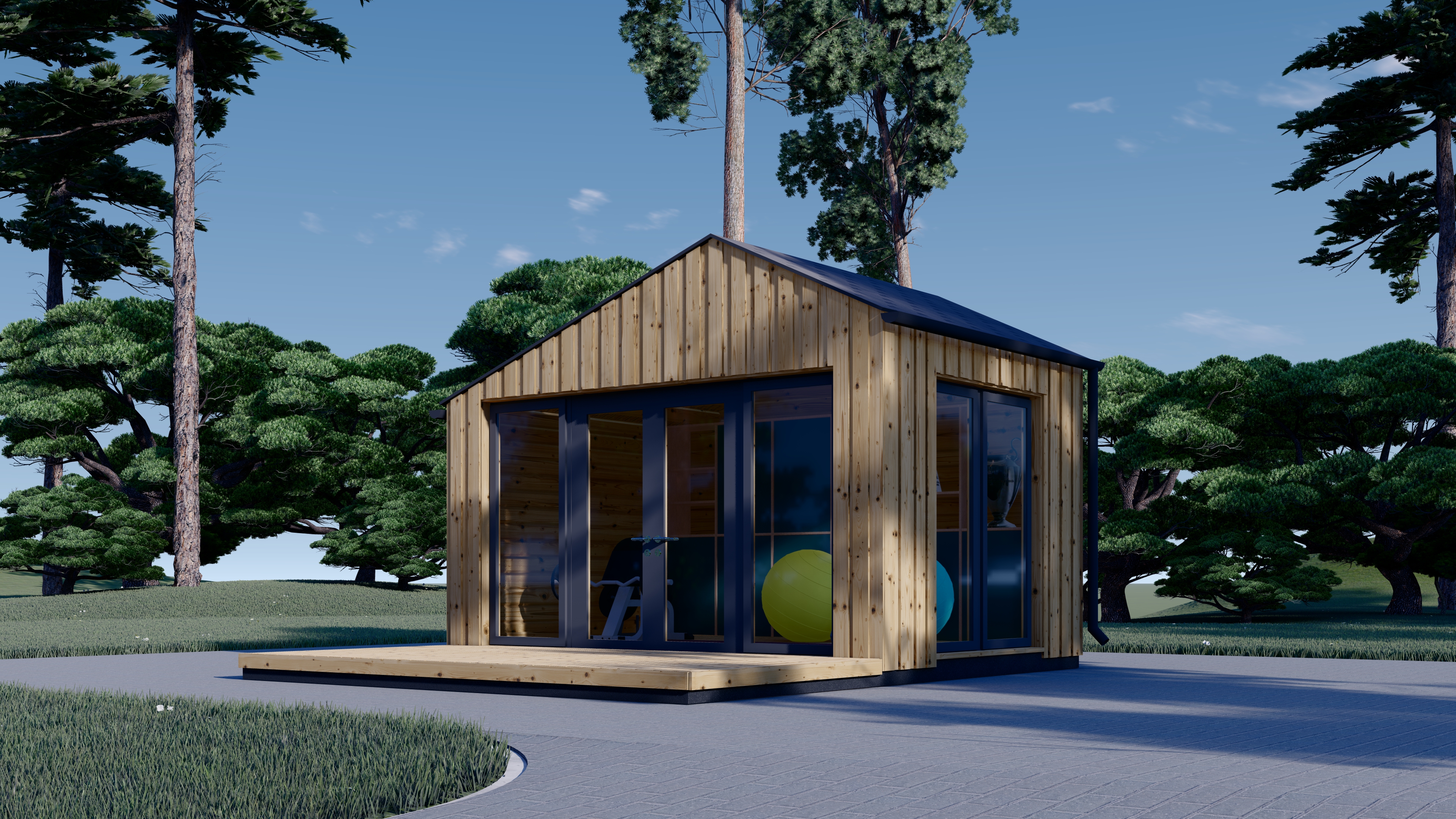 Caseta de jardín de madera Tania 4x3