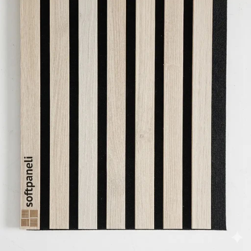 Стінова акустична панель softpaneli 29х280 см, колір дуб світлий