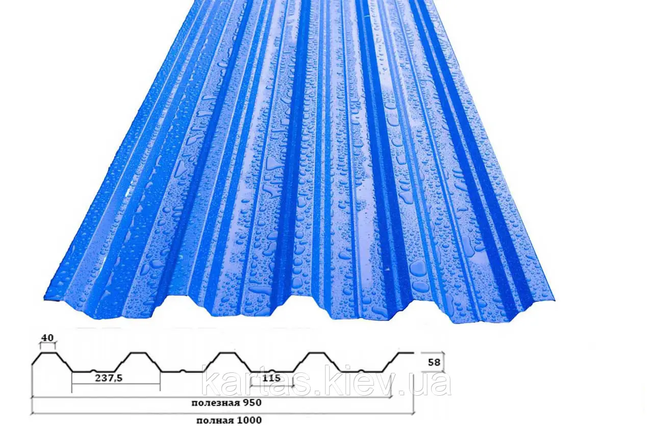 Профнастил покрівельний H-58 J