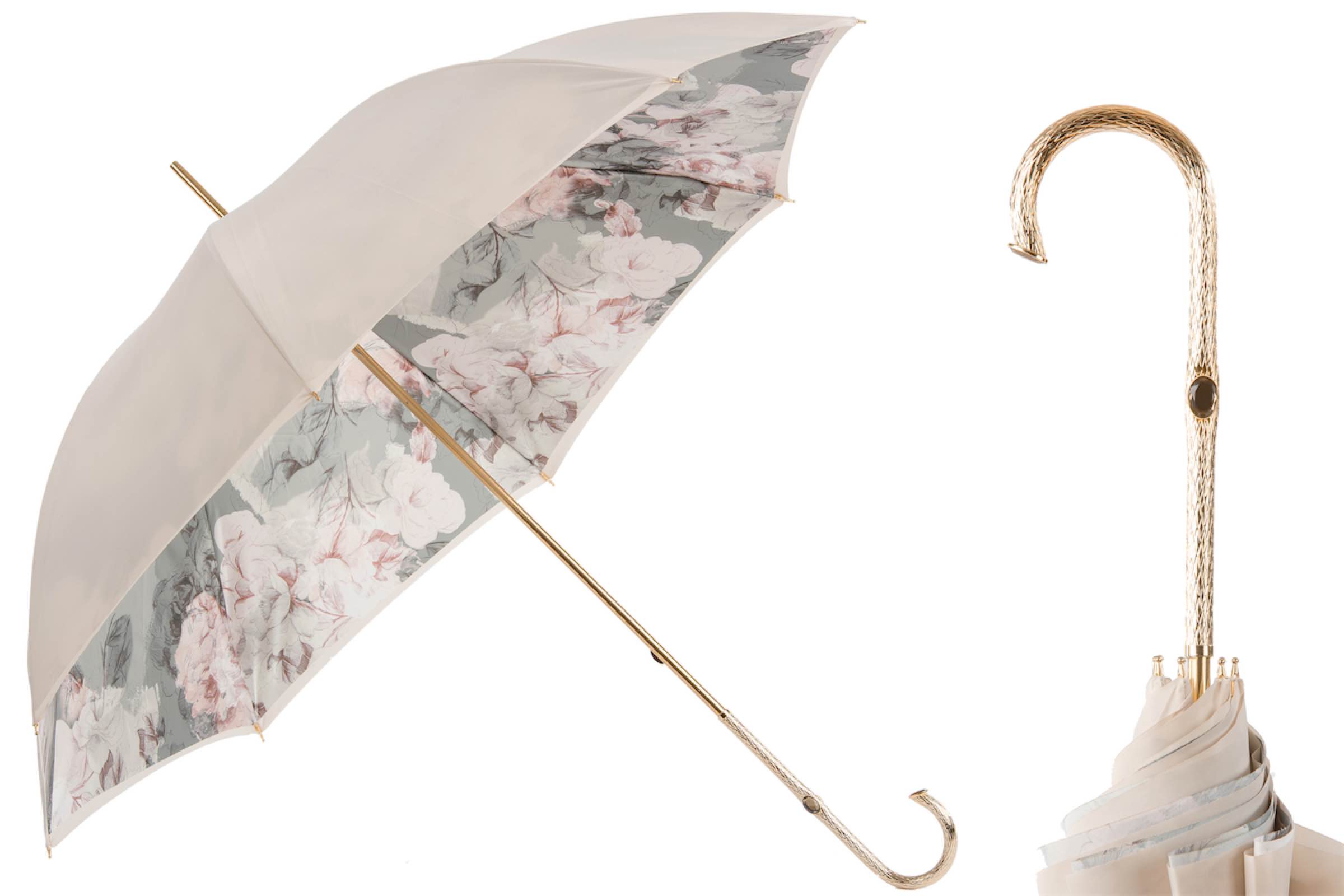 Парасолька Pasotti «Ivory Flower» — італійська ручна робота, латунна ручка