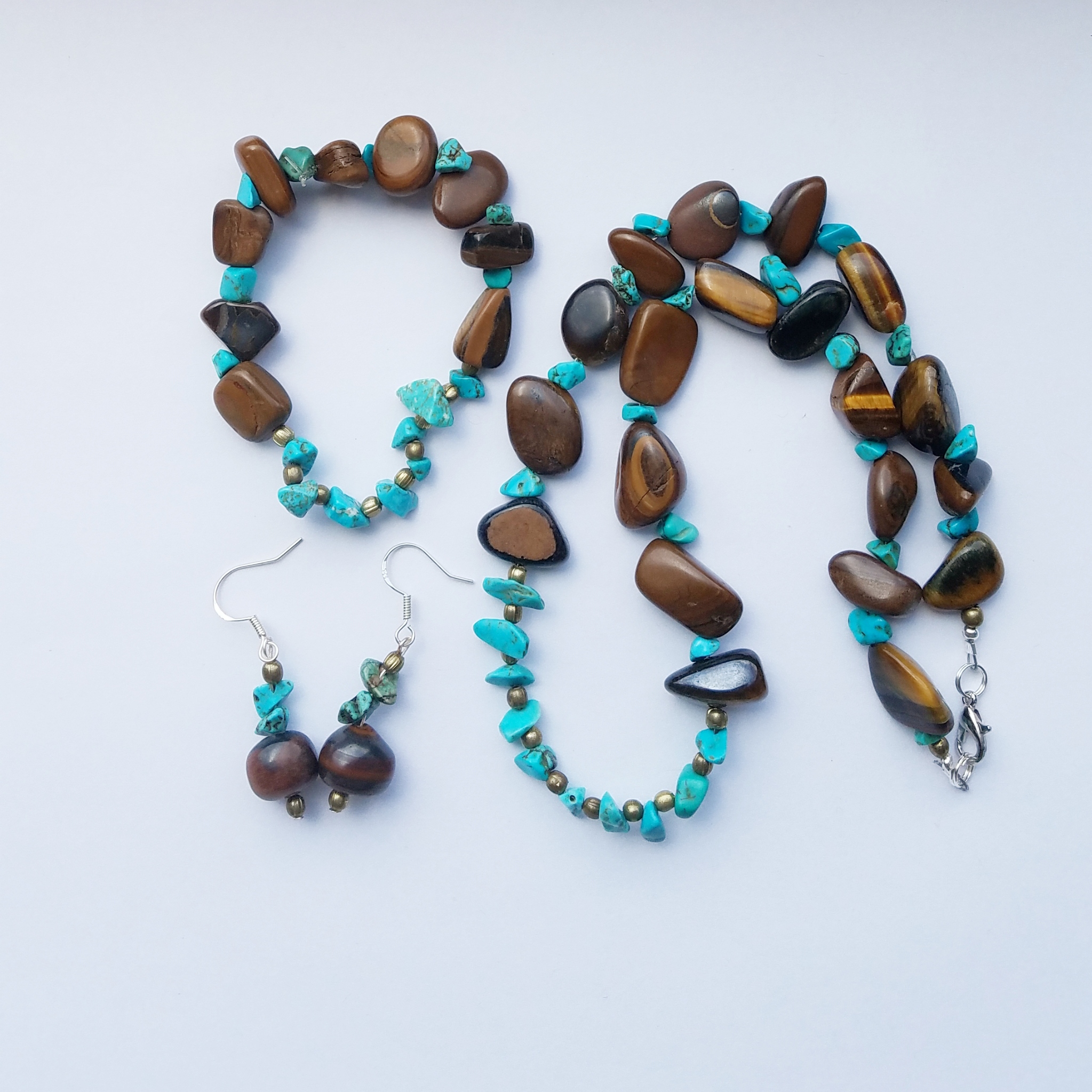 Tiger's Eye and Howlite Jewelry Set