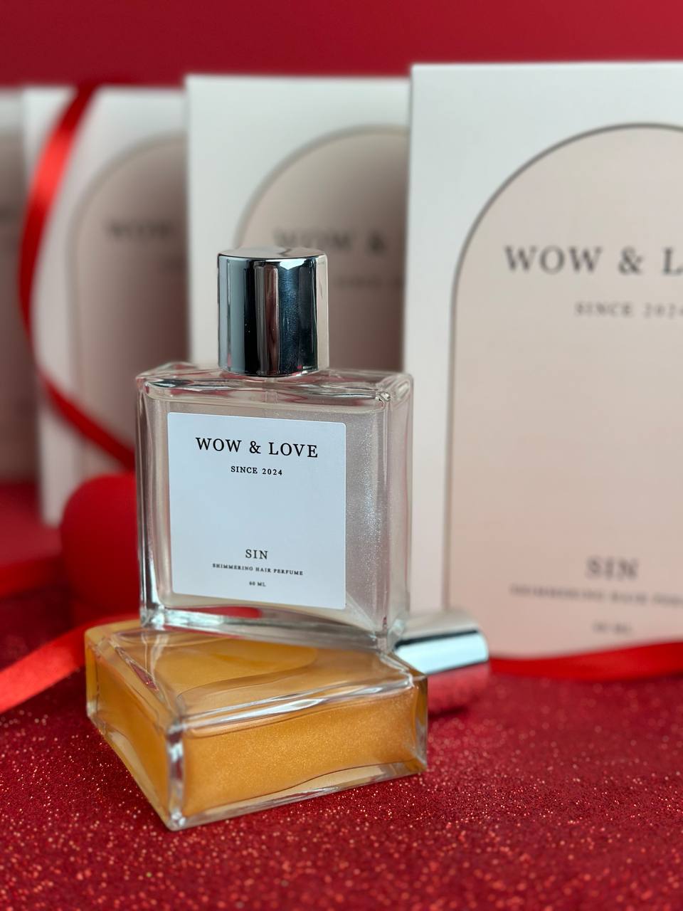 Парфум-блиск для волосся з шимером WOW and LOVE Sin 60мл.