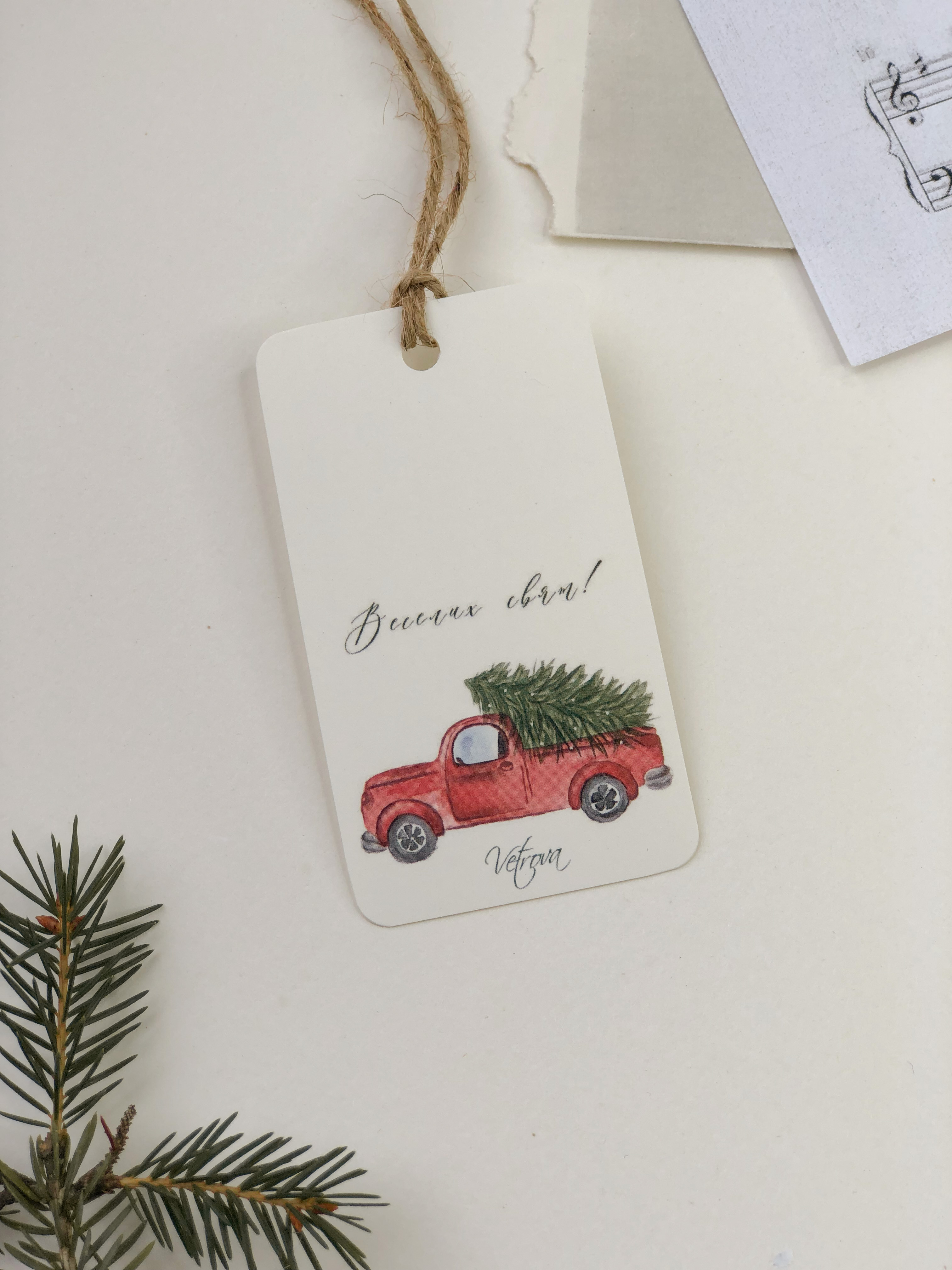 Бірка зі шнурочко 0119