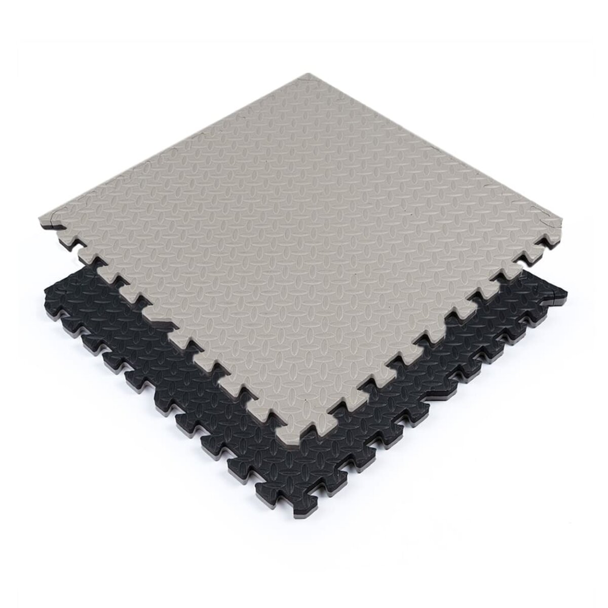 Пазл - підлогове двостороннє покриття GREY та BLACK (пазл сірий-чорний 60*60cm*2cm)