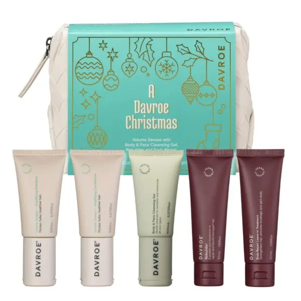 A Davroe Christmas Volume Senses Travel Pack Різдвяний набір продуктів для об’єму волосся