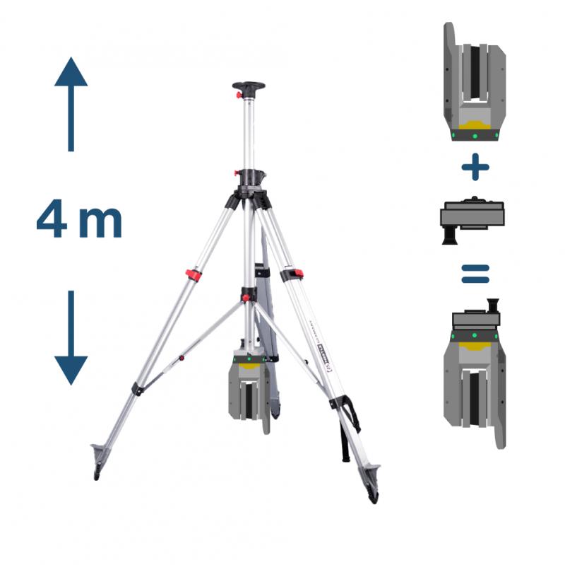 2-WAY TELESCOPE TRIPOD WITH 3D SAFETY ADAPTER FOR TRIMBLE