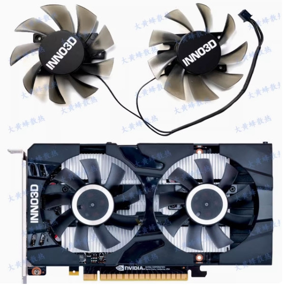 Вентилятор відеокарти INNO3D GTX1650 1630 Twin X2 Black Gold Extreme Graphics Card Fan CF-12915S