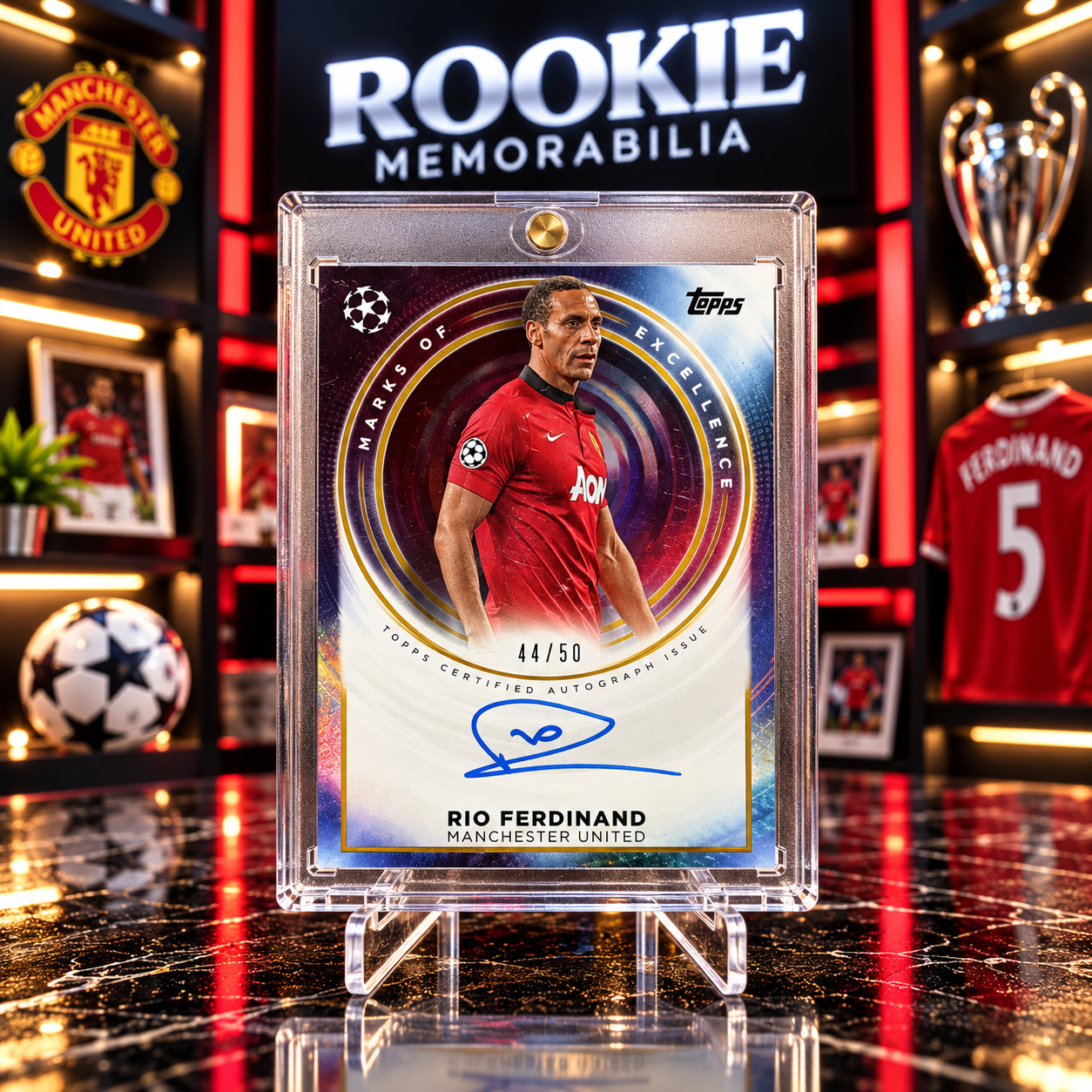 Rio Ferdinand 44/50 AUTO RAW