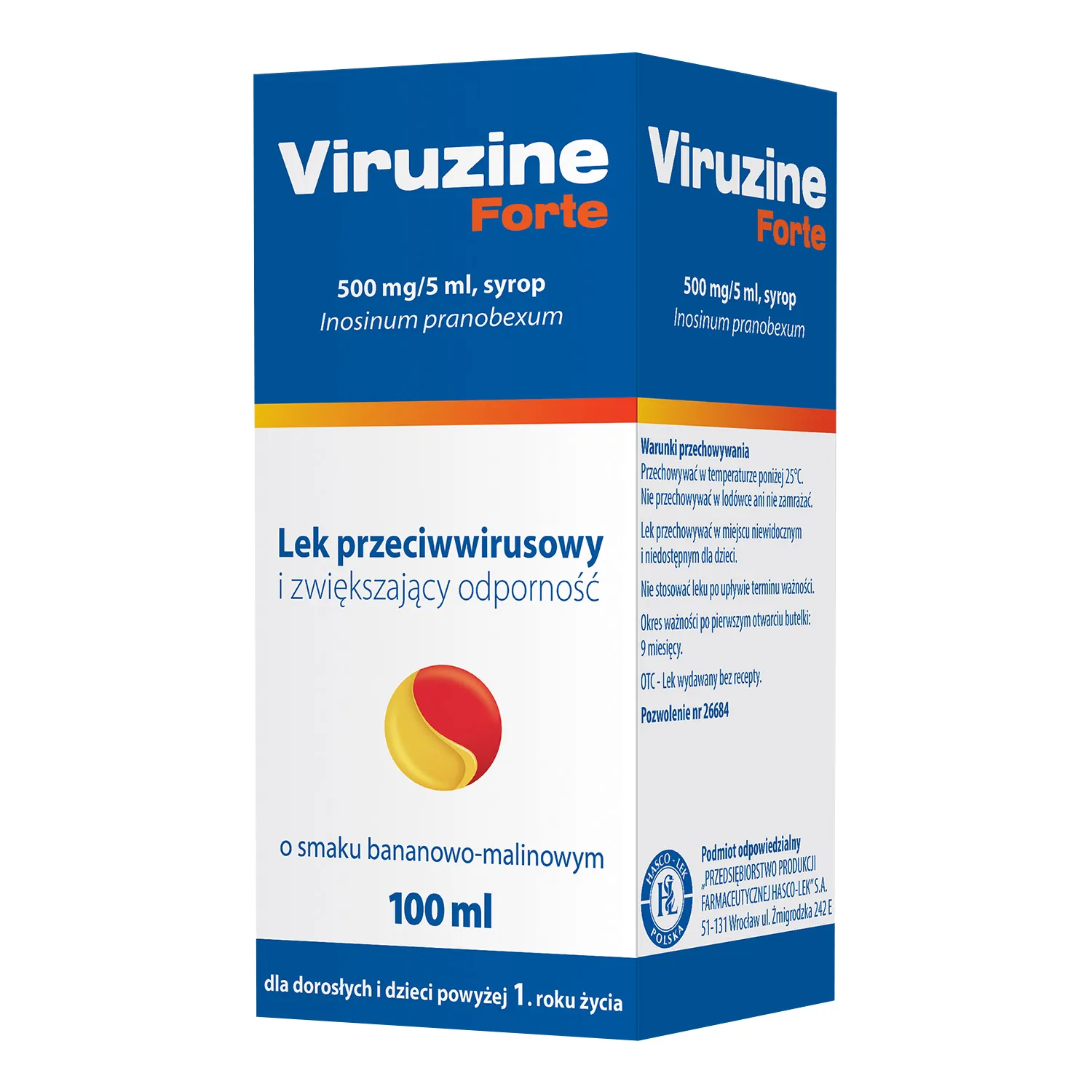 Viruzine Forte противірусний сироп 500 мг/5 мл - 100 мл