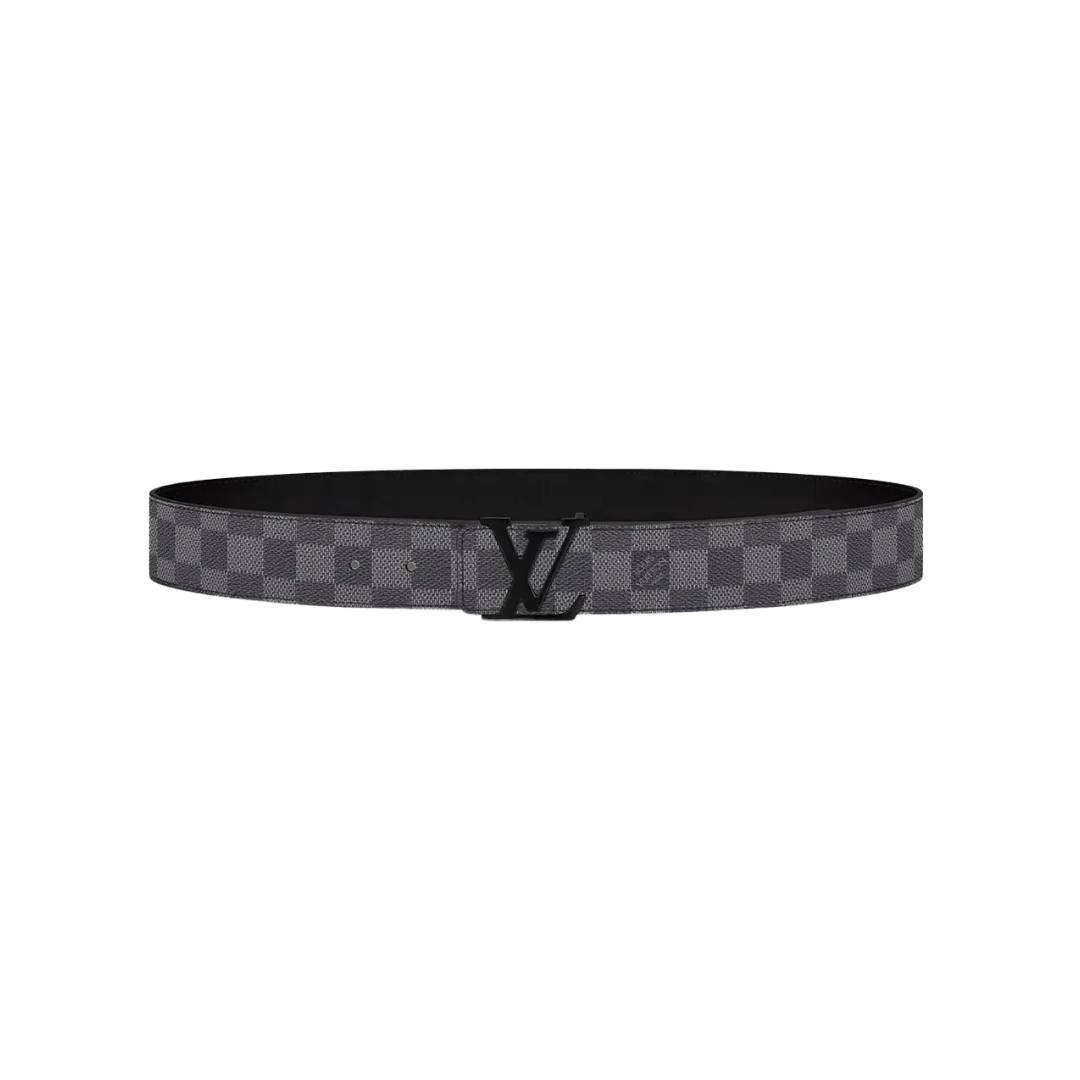 ремни Louis Vuitton ® LV Initiales 25MM in 2022 grey-black