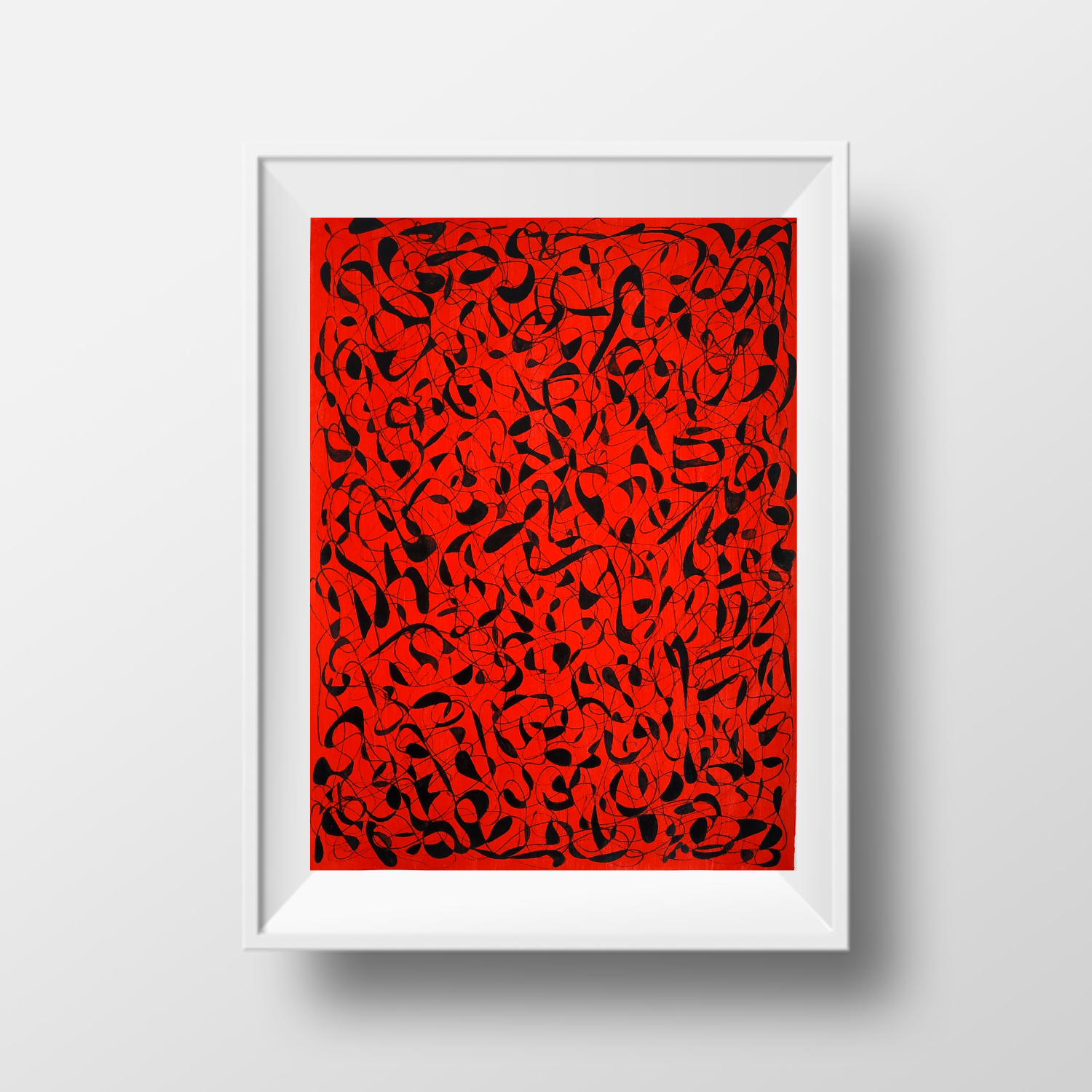 Small Red Mosaic, 2021, ink on paper, 24*17,7 cm (А5)