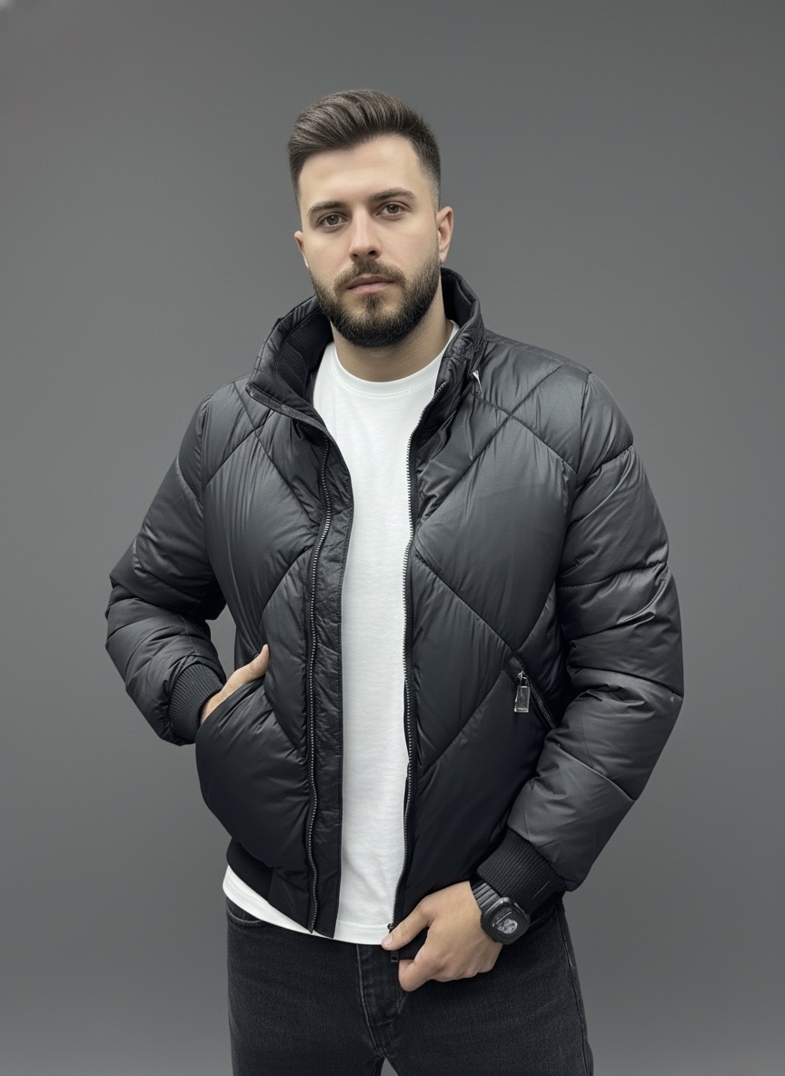 Універсальна ексклюзивна зимова чоловіча куртка на манжеті