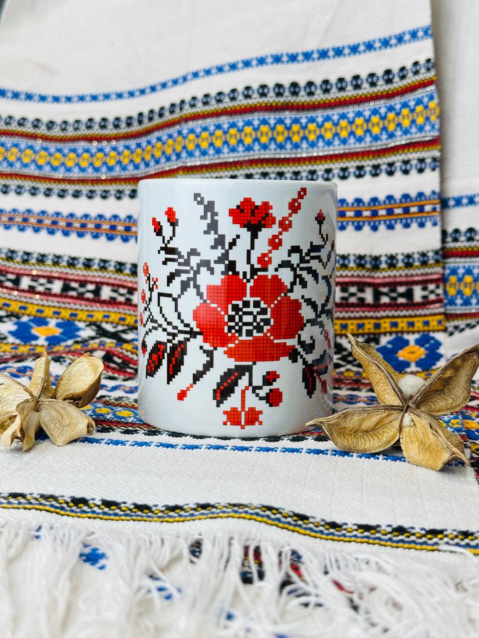 Керамічна чашка «Вишиванка» | Mug en céramique « Vyshyvanka »