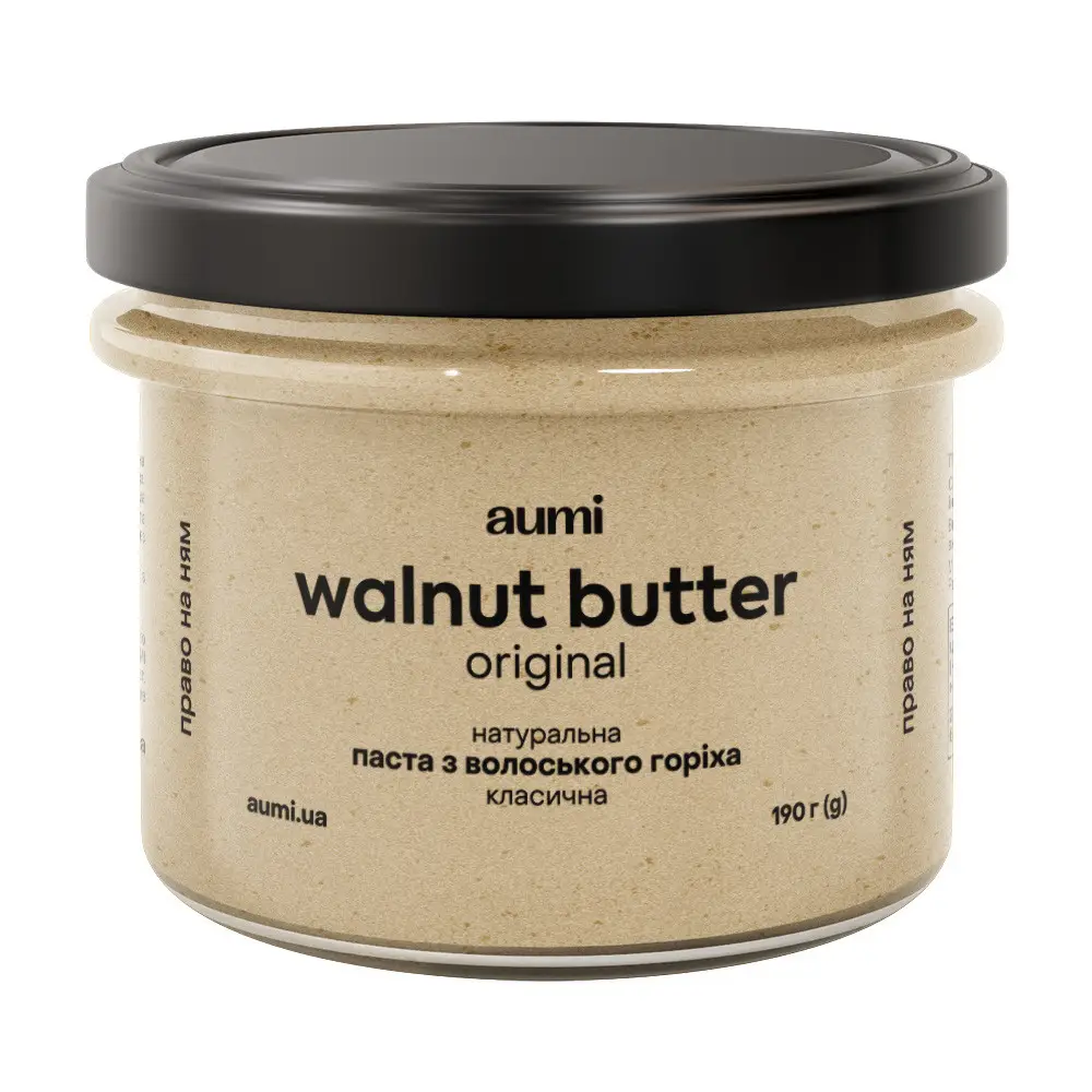 Паста з волоського горіха класична - Aumi, натуральна без домішок, 190 г